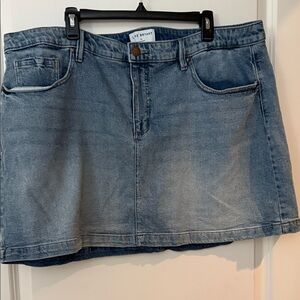 Lane Bryant Light Blue Denim Mini Skirt